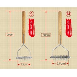 Brosse chien poils morts bambou