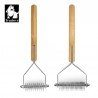 Brosse chien poils morts bambou