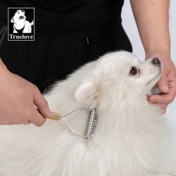 Brosse chien poils morts bambou