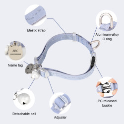Collier pour chien pour Chat avec Sangle de Sécurité Élastique - TLC5313