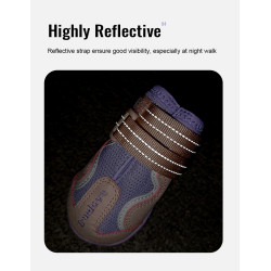 4 Chaussures Extérieures pour chien Truelove en Maille Respirante et Cuir - TLS3962